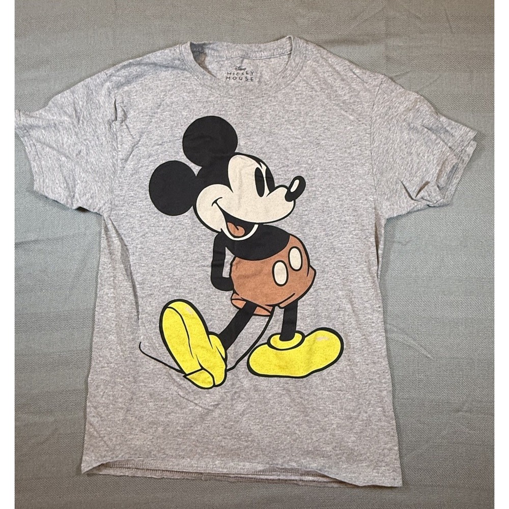Disney Mickey Mouse T Shirt Grey S/c/p 34/36